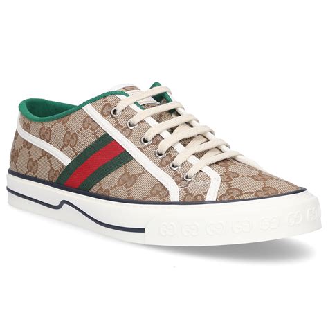 gucci logo sneakers|Gucci canvas sneakers.